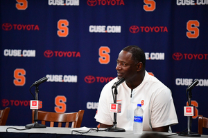 Dino Babers (pictured last season) won’t know JaCobian Morgan's prognosis for the week until Monday night or Tuesday.